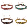 New Arrival Colorful Handcrafted Leather Woven Minimalist Literary Bracelet For Women Bohemian Style