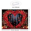 Decorazione di sfondo per foto con rosa a forma di cuore, sfondo fotografico in fibra di poliestere, adatto per matrimoni
