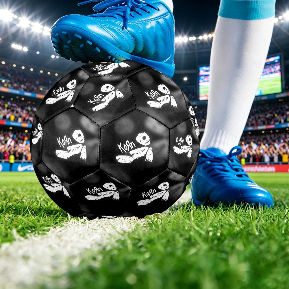 Korn Print Standard Size 5 Soccer Ball Durable Shock?Absorbing Ball For Training Match Outdoor Play