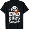 Proud Dad Of A 2025 Senior Baseball Graduate Baseball Parent T-Shirt