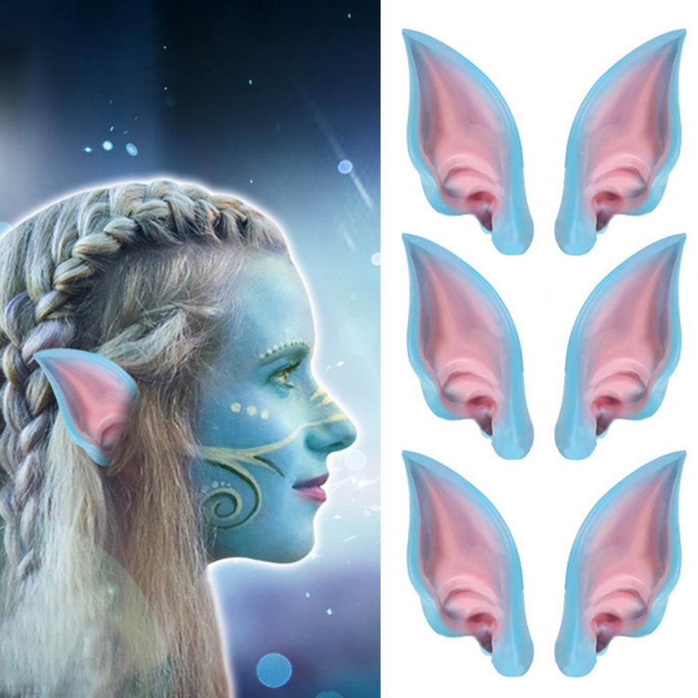 Uszy Elfa Dekoracja Halloweenowa Anime Wróżka Cosplay Akcesoria Sztuczne Anielskie Elfickie Uszy Rekwizyty Kostiumy Zdjęcie Dekoracja Świąteczna