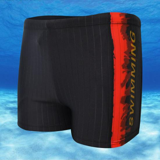 

Men s High Elasticity Flame Print Swim Trunks - Comfortable, Plus Size, Square Leg Swimwear 4XL пламенный/красный