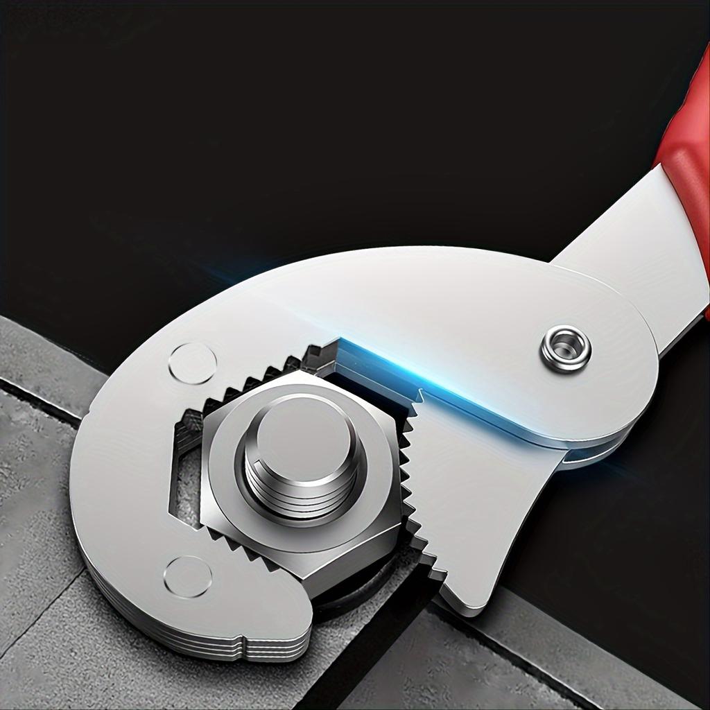 1PC Multi Functional Adjustable Wrench Tool with Large Opening and Dual-use Bathroom Saw Teeth Universal Wrench