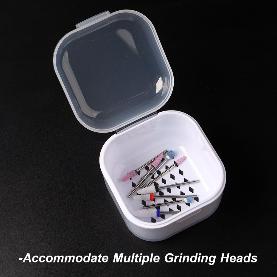 Portable Disinfection Filter Cleaning Box Nail Art Drill Bits Grinding Head Disinfection Box Manicure Sterilization Tool