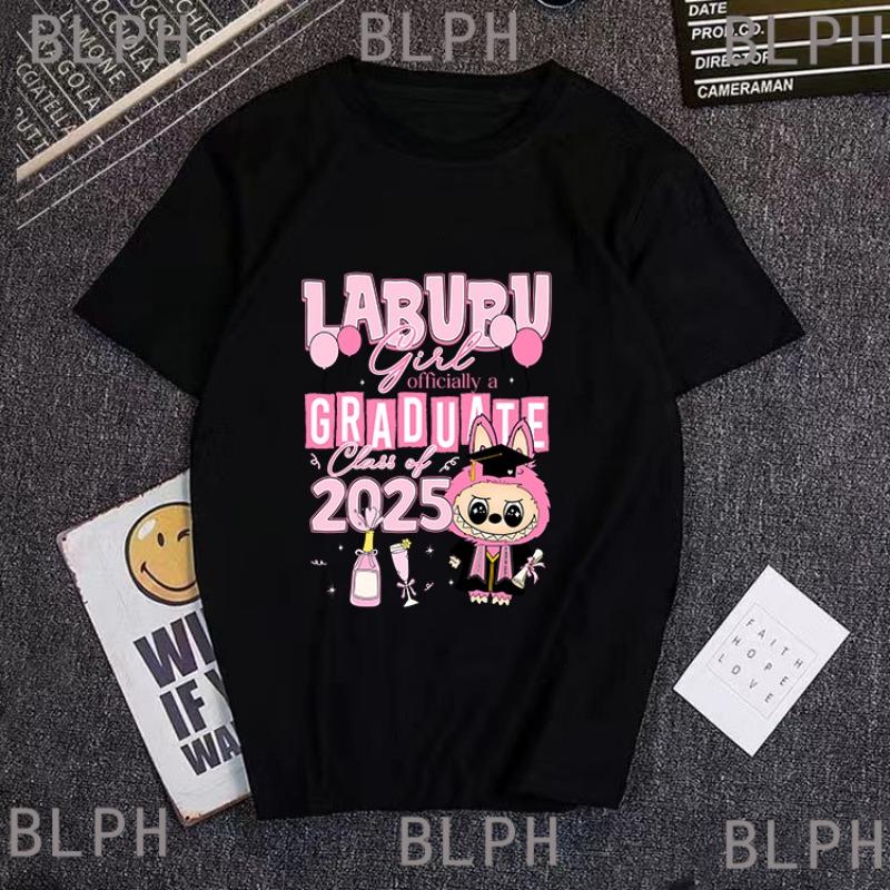 Labou Printed Cotton Children's T-shirt Parent-child Clothing For Men And Girls, Summer Short-sleeved Shirt, Family Clothing Set
