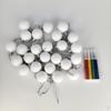25x Blank Christmas Ball Ornaments Shatterproof DIY Craft 1.18inch with 4 Pens for Thanksgiving Home
