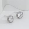 Simple Versatile Earrings for Women, Versatile and Fresh Korean Version of Opal Earrings, Four-claw Round Single-diamond Stud Earrings.