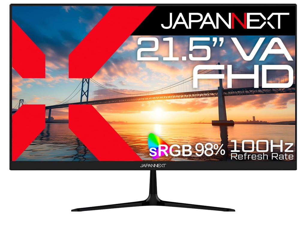 JAPANNEXT VA panel equipped Full HD resolution LCD monitor HDMI VGA Contrast ratio 21.5-inch (1920x1080) JN-V215F2 sRGB98% 30001 [2-year warranty]