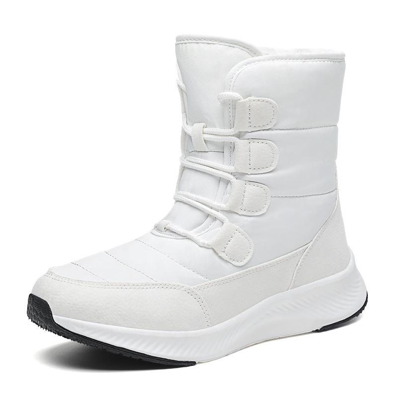 "2021 Autumn/Winter Women's Trendy High-Top Snow Boots with Thick Soles and Plus Velvet Warm Lining"