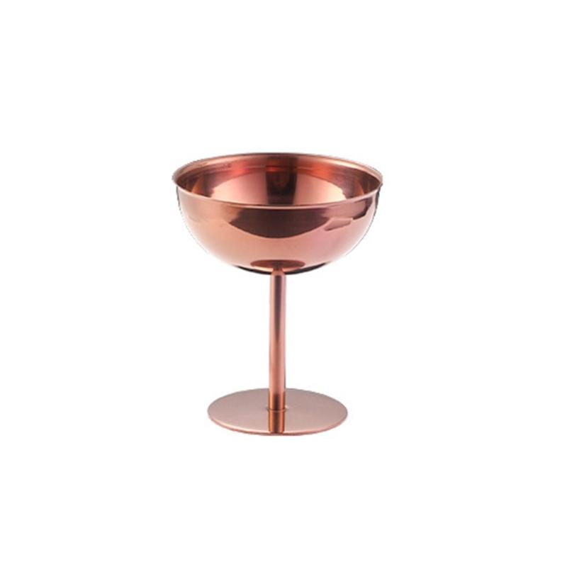 Footed Metal Serving Cup for Fruit Presentation and Party Table Use, Stemmed Bowl Cup for Home Gathering Display