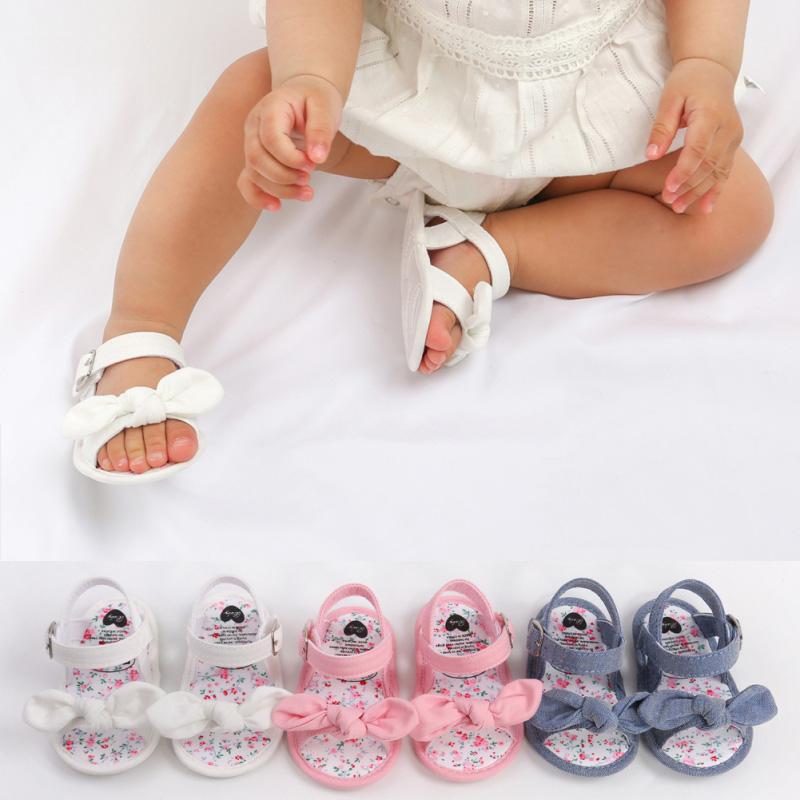 

Детские сандалии с бантом, нескользящая прогулочная обувь