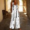 Salopetă casual fără mâneci, lejeră, cu buzunare și bretele reglabile, pentru femei (lung lungime).