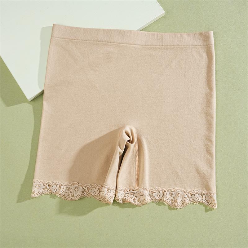 FINETOO Women's Lace High Waist Boyshorts Underwear Sexy Seamless Breathable Panties Girls Stretchy Belt Soft Short Lingerie