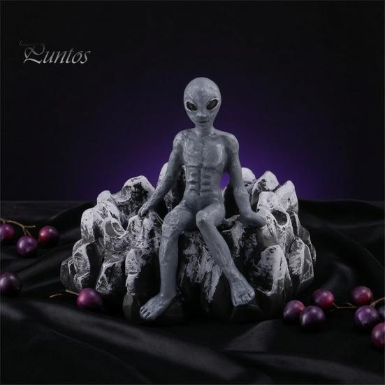 Durable Ashtray Halloween Skeleton Resin Ashtray, Heat-resistant Gothic Ash Holder, Decorative Aliens Tray for Home Office Outdoor Dark Aesthetic