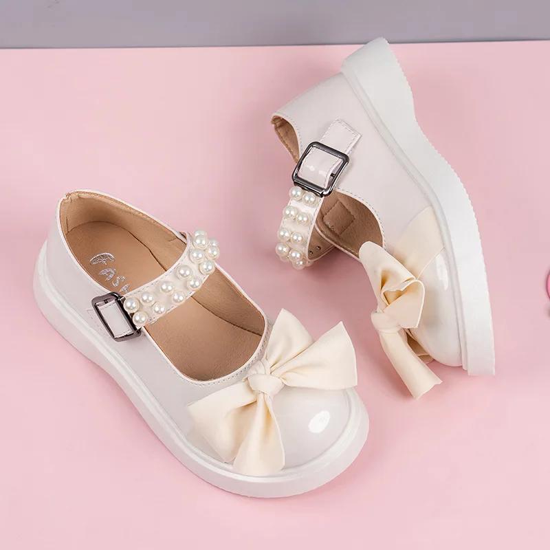 Kinder Mädchen Lederschuhe Prinzessin Retro Ballerinas Kinder Kleid Studentenshow Tanz Kleinkind Schleife Schuhe Kleinkind Freizeit Mary Janes