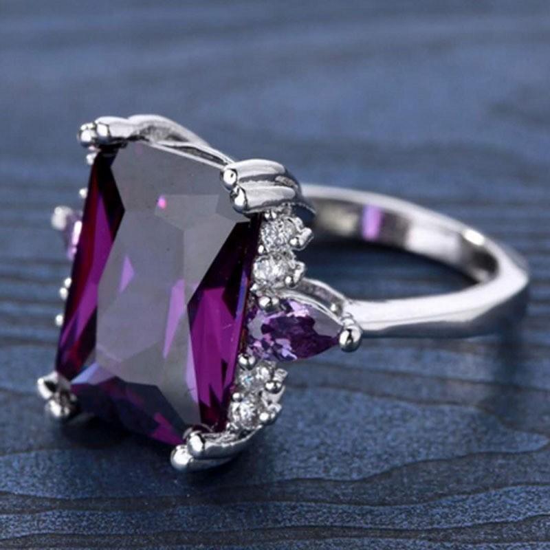 Inlaid Round Zircon Ring Classic Temperament Ring Popular Jewelry