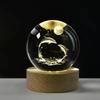 3D Laser-Engraved Milky Way Moon Crystal Ball Night Light