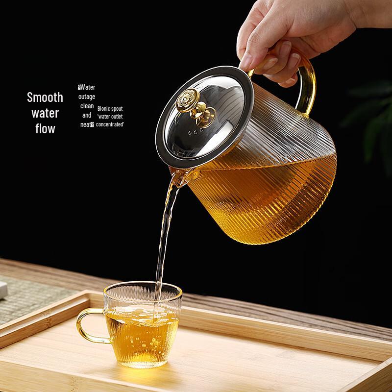 Heat-Resistant Glass Teapot with Stainless Steel Infuser