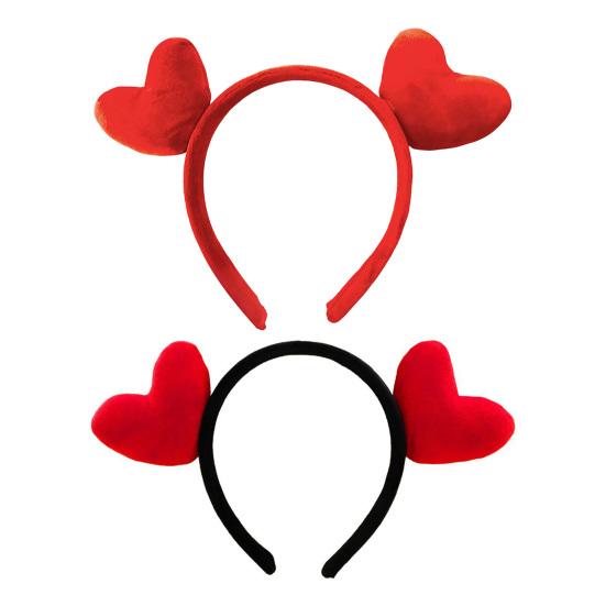 Fascia per capelli Decorazione Cuore Rosso Leggera Elastica Cerchietto per Capelli Fascia per Capelli San Valentino Donna Accessorio Versatile per Capelli