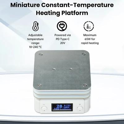 Mini Estação de Solda Digital de Temperatura Constante Almofada de Aquecimento Ajustável Estação de Ar Quente PD65W Para Ferro de Solda Soldagem