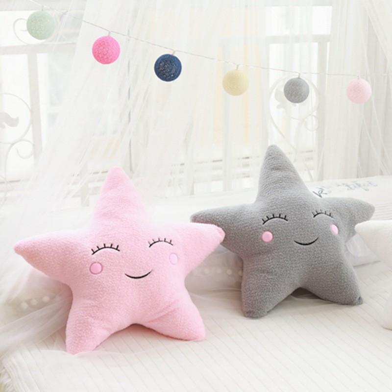InSky Series Throw Pillow Plush Toy: Cloud, Moon, Raindrop, Star - Sofa Cushion & Kids' Room Decor