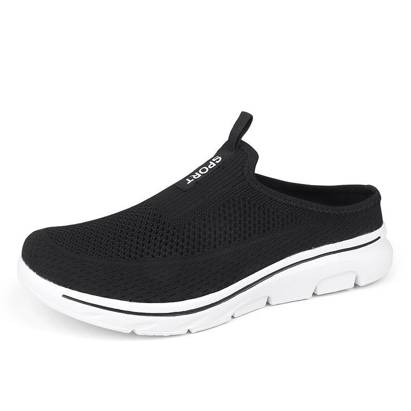 Trend Fly-woven Mesh Without Heel, Foot Half Support, Ultra-light Extra Large Size Casual Couple Shoes Children