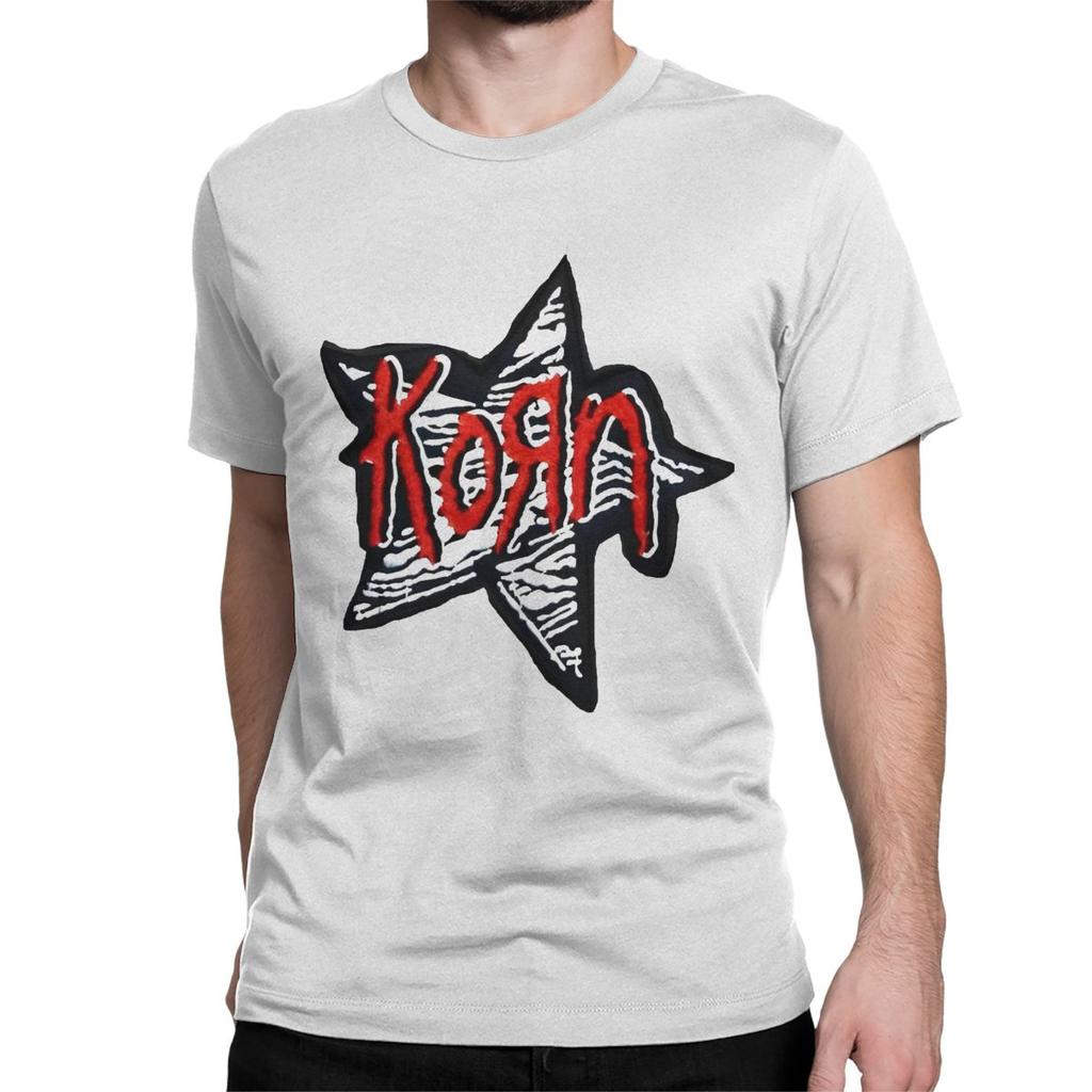 Novelty Korn Music Band T-Shirt for Men Women Pure Cotton T Shirts Nu Metal Neidermeyers Short Sleeve Tees Plus Size Clothing