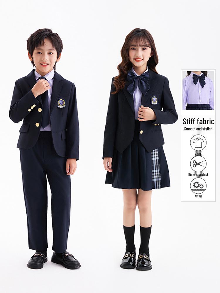 Children's Autumn/Winter Suit: Long-Sleeved Jacket & Pants Set for Boys & Girls - School/Kindergarten Uniform