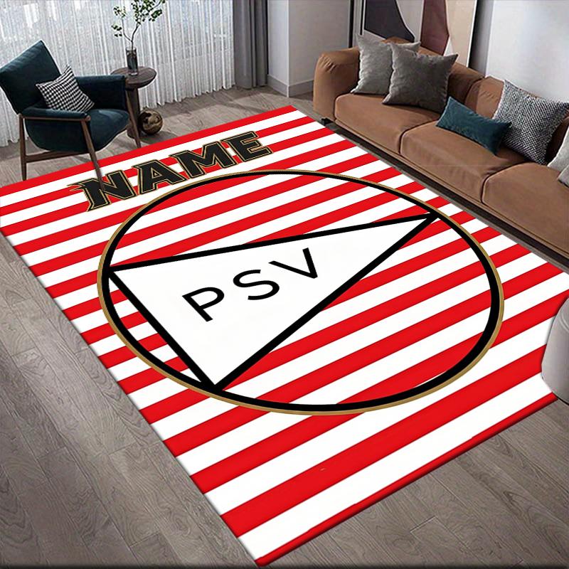 Custom Name,PSV Home Sofa Decoration for Living Room & Bedroom, Non‑Slip Play Flannel Floor Mat for Game Room