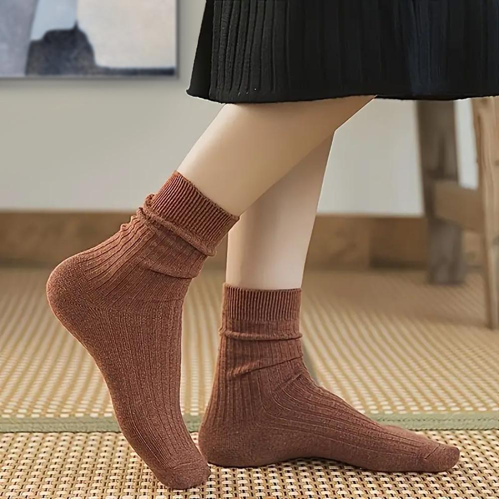 10 Paar Einfarbige Socken Damen Lässig Atmungsaktiv Streetwear Sportsocken Mode Schulmädchensocken
