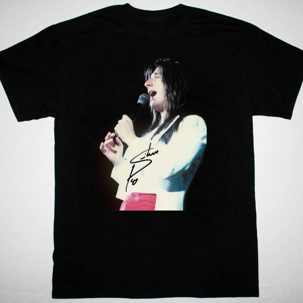 Steve Perry Signed Men T-shirt Black COtton Tee All Sizes S-4XL Unisex T-Shirt XXL
