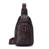 Genuine Leather Single-shoulder Chest Bag, Cowhide Crossbody Bag, Trendy Men's Front Crossbody Bag