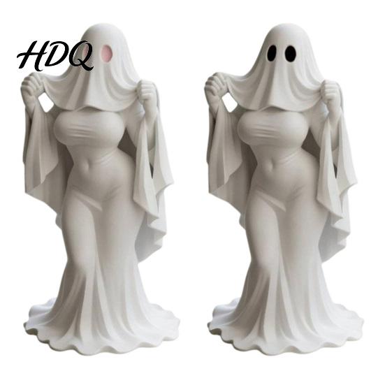 Halloween Decor Figurine Ghost Lady Ornament Durable PLA 3D Printing Figure Smooth Surface Collectible Full of Mystery Collectible for Desktop