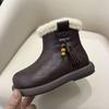 Girls' British Style Warm Short Boots - Autumn/Winter New Arrivals, Fashionable Non-slip Soft Sole, Stylish Side Zipper.