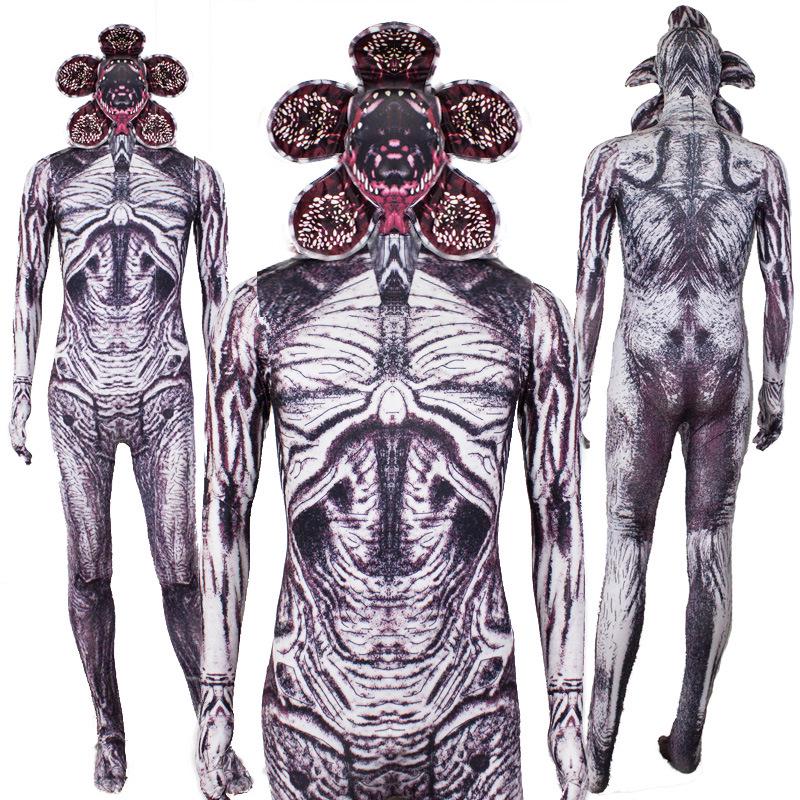 Halloween Stranger Things demogorgon play costume 3D print onepiece 10-12 12-14Y