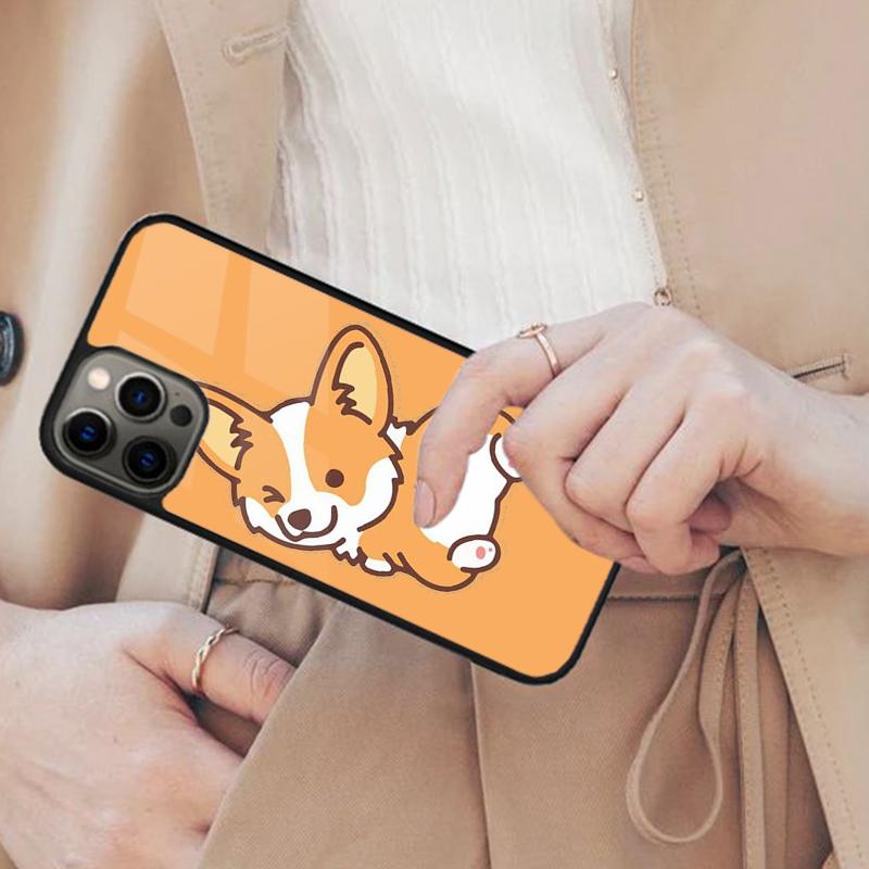 Cartoon Corgi Magnetische Handyhülle Für APPLE iPhone 17 Air 16 14 13 12 Pro Max 15 Plus Kabelloses Laden Mit MagSafe Abdeckung