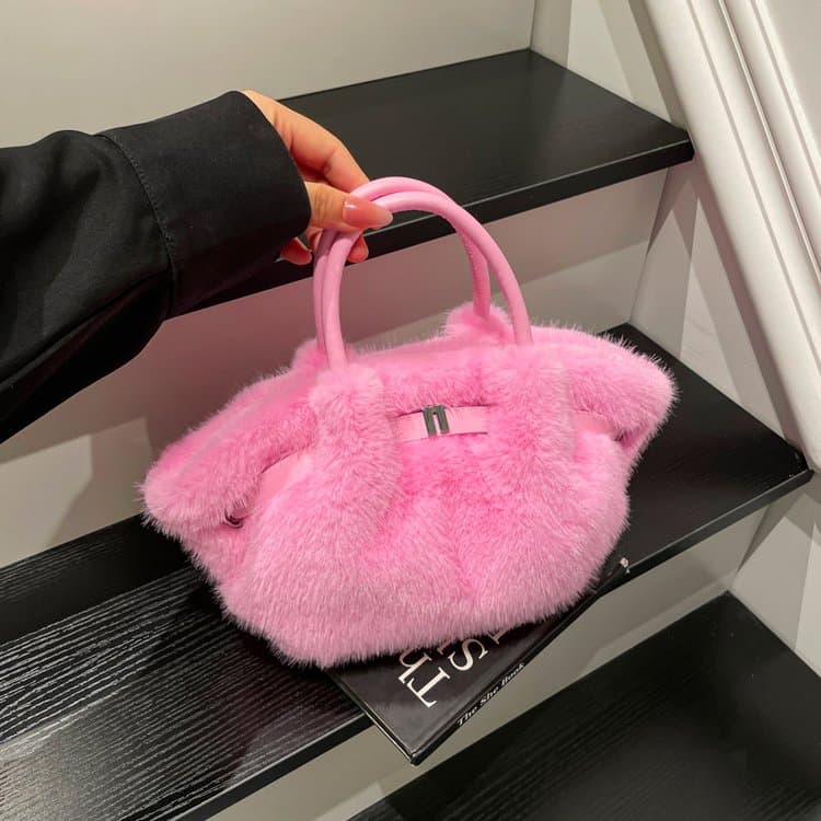 Women's New Plush Handbag Messenger Bag