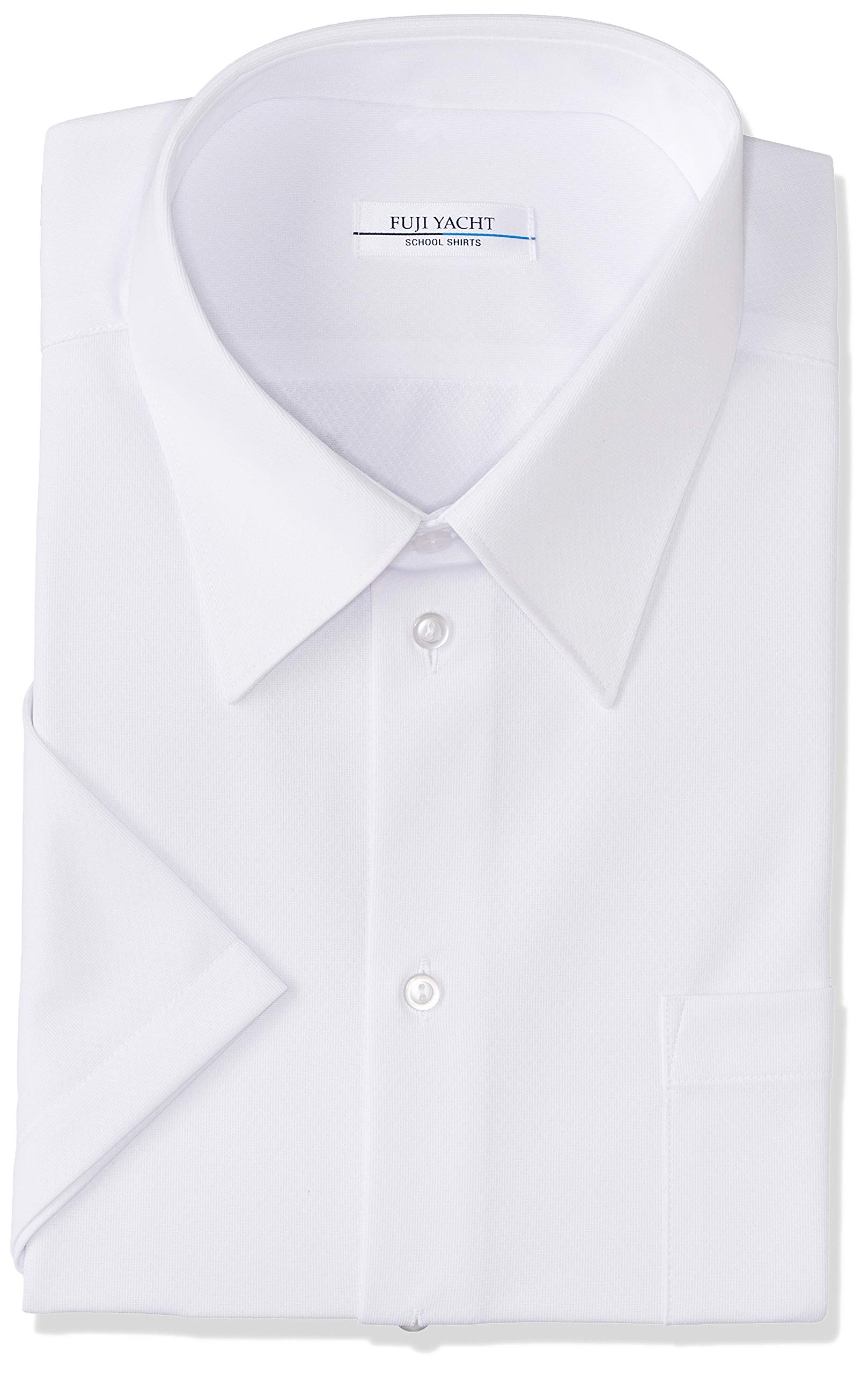 

Yacht School shirt for no knit easy cool to the 185A [Fuji Uniform] Short-sleeved boys, iron, material, care, touch, sweat-wicking, quick-drying, белый