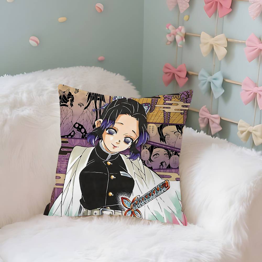 SShinobus KKochous Case Plush Fabric Soft Pillowcase Double Sided Print Cushion Cover Household Gifts