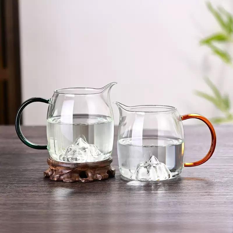 400ml Ulcior de Ceai din Sticlă Termorezistentă Guanshan Ceașă de Echitate Set de Ceai Kung Fu Chahai Ceremonie Ceai Ceașă de Servire din Sticlă Ceainic de Cafea