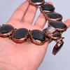 Natural Black Onyx Copper Handcrafted Chain Electroformed Sisters Gift Necklace V-84