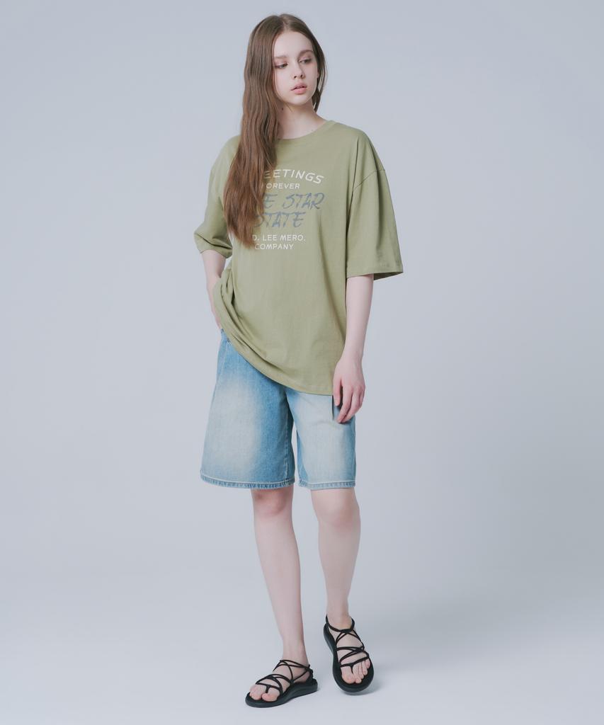WAARFORWOMAN W1145 Cut-Out Pintuck Shorts_Medium Blue