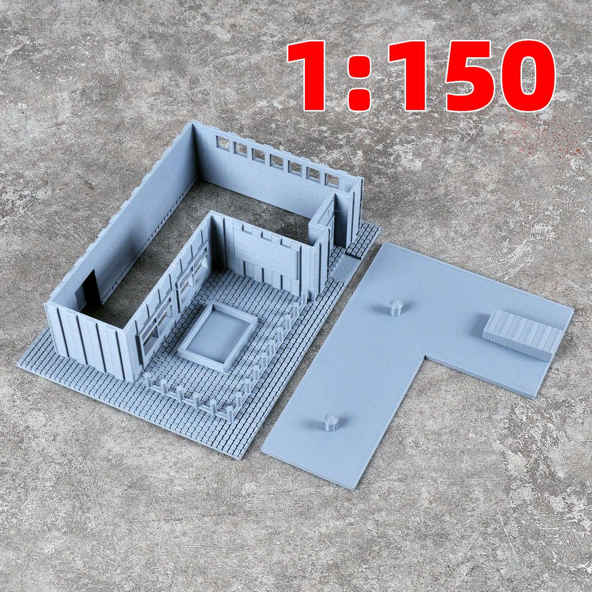 Assembly Architectural sand table bungalow garage villa office building railway railroad diorama Scale model kit 1/64/72/87/150