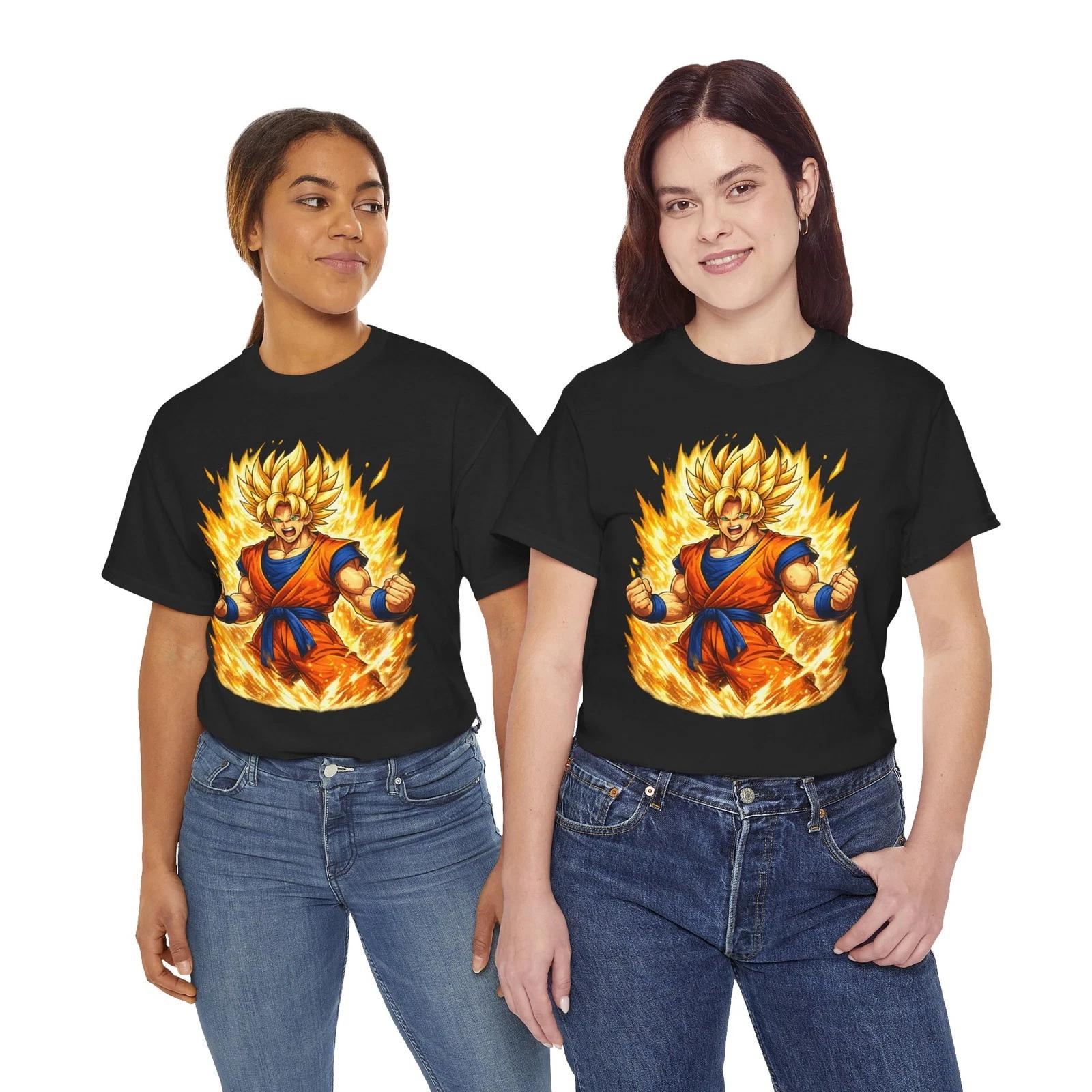 

Super Saiyan Style Anime Warrior T-Shirt Dragon Ball Inspired manga Streetwear 3XL