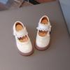 Girls Small Leather Shoes Size 23-36 Soft Bottom Leather Children's Single Shoes Beige Fashion Versatile Children's Baby Shoes