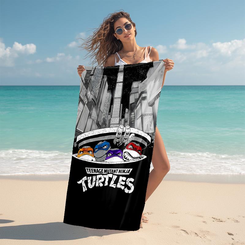 1Pc Turtles Action Beach Towel Microfiber Beach Towel Thin Absorbent For Beach Swimming Yoga Bath Sports 0917136