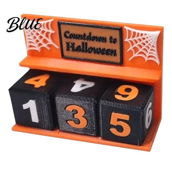 Halloween Coffee Table Centerpiece Countdown Calendar Block 3D Printed Advent Calendar Spooky Daily Blocks Count Down to Decor for Mantel,