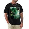 Emerald Green Geo TShirt High Elasticity Sports TShirt