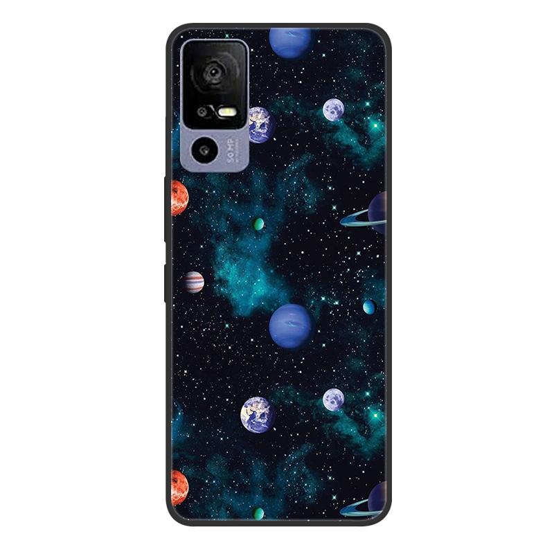 For TCL 40R 5G T771A Case Painted Soft Black Silicone Bumper Phone Cover for TCL 40 R 5G 6.6" Case TCL40R 40R Etui Coque Fundas