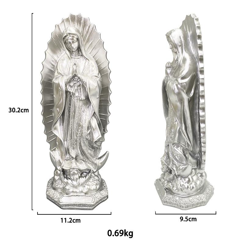 Resin Handicrafts Virgin Mary Christian Sculpture Catholic Goddess Sculpture Decorative Figurines Home Decoration Accessories